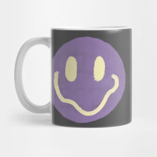 Purple and Yellow Smiley Face Mug